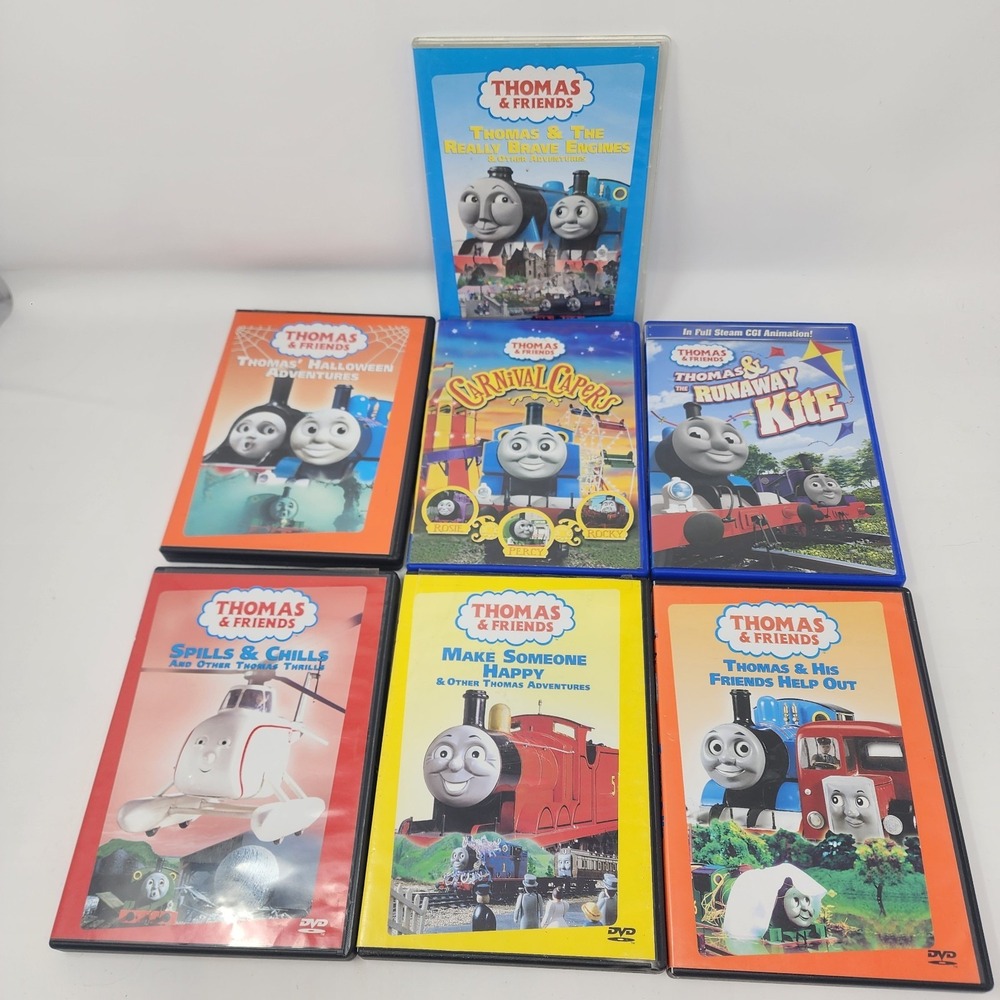 Thomas & Friends DVD Lot -Includes 7 different Pre-Owned Thomas & Friends DVDs